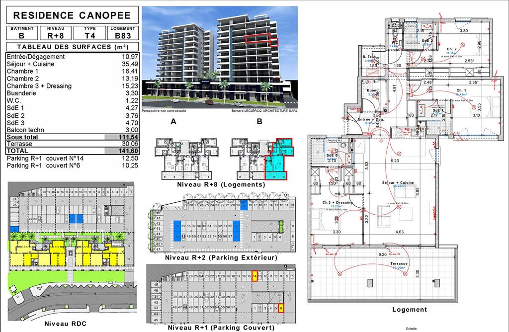 T4 vue mer étang zabricot R+8 Vente Appartement Fort de Fr