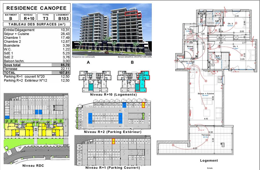 T3 vue mer étang zabricot R+10 Vente Appartement Fort de F